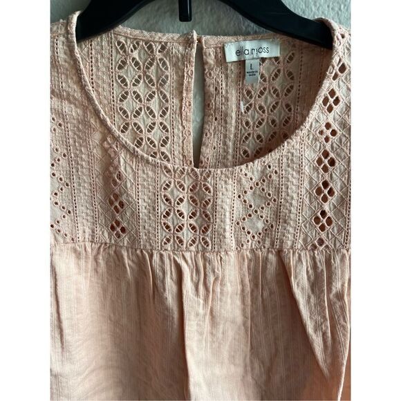 ❤️Ella Moss Flutter Sleeve Boho Top - Picture 2 of 6